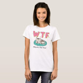 WTF Where’s The Food Cute Lazy Cat Shirt (Voorkant volledig)