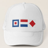 WTF Whiskey Tango Foxtrot Signaalvlaggen Trucker Pet (Voorkant)