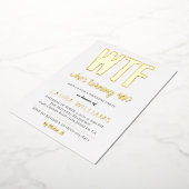 WTF Wie draait er 40? Birthday Uitnodiging (Gedraaid)