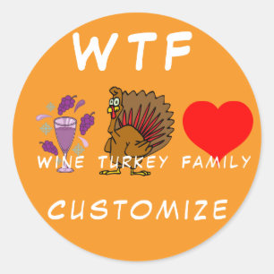 WTF Wijn Turkije Familie Thunder_Cove Ronde Sticker
