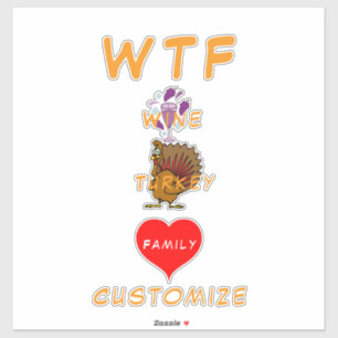WTF Wijn Turkije Familie Thunder_Cove Sticker