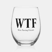 WTF WIJNGLAS ZONDER VOET (Voorkant)