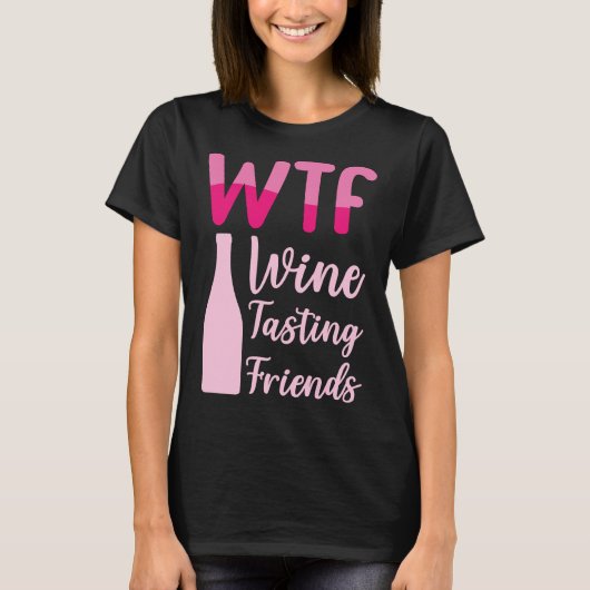 WTF Wijnproeverij Vrienden 36 T-shirt (Voorkant)