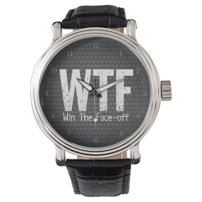 WTF: Win het gezicht-off (Hockey) Horloge (Voorkant)