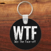 WTF: Win het gezicht-off (Hockey) Sleutelhanger (Voorkant)