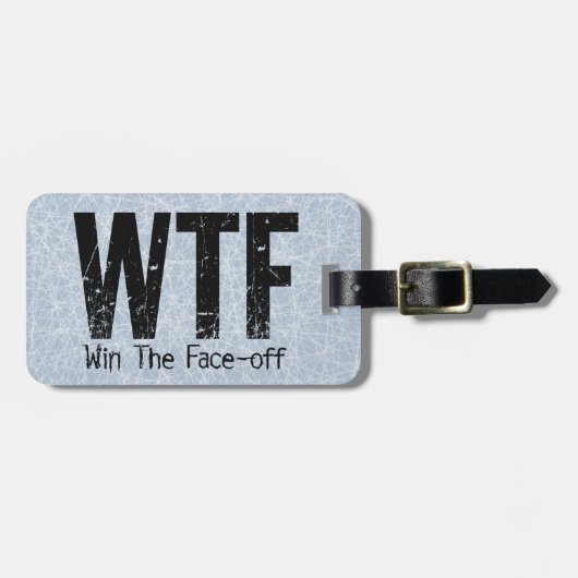 WTF: Win The Face-off (Hockey) Bagagelabel (Voorkant horizontaal)