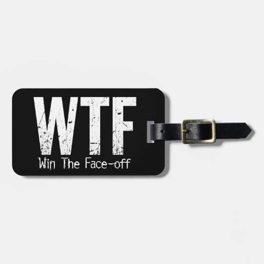 WTF: Win The Face-off (Hockey) Bagagelabel (Voorkant horizontaal)