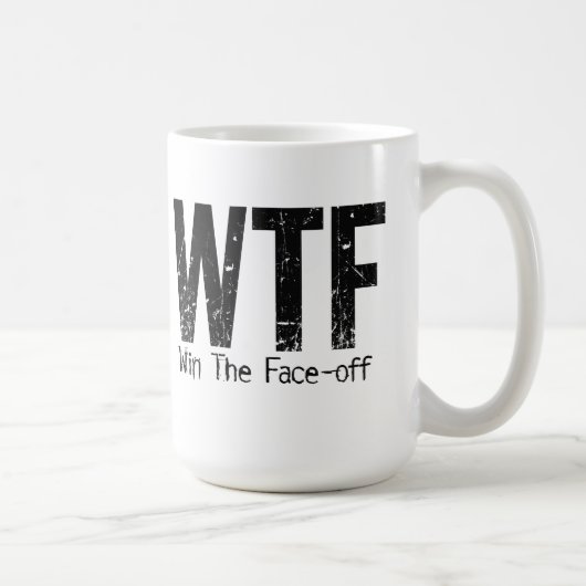 WTF: Win The Face-off (Hockey) Koffiemok (Rechts)