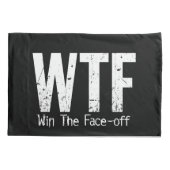 WTF: Win The Face-off (Hockey) Kussensloop (Achterkant)