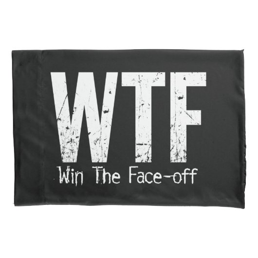 WTF: Win The Face-off (Hockey) Kussensloop (Voorkant)