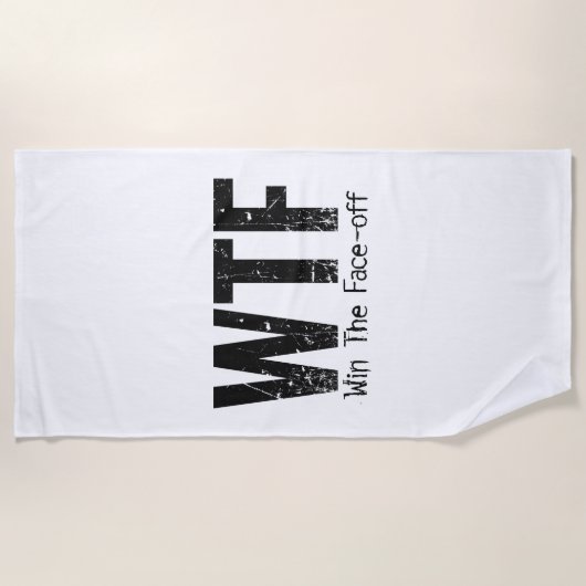 WTF: Win The Face-off (hockey) Strandlaken (Voorkant)