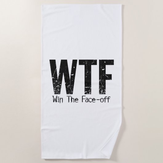 WTF: Win The Face-off (hockey) Strandlaken (Voorkant)