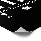 WTF Wine Turkey Familie Thanksgiving Diner Funny F Poster (Hoek)