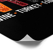 WTF Wine Turkey Family Funny Thanksgiving 1 Poster (Hoek)