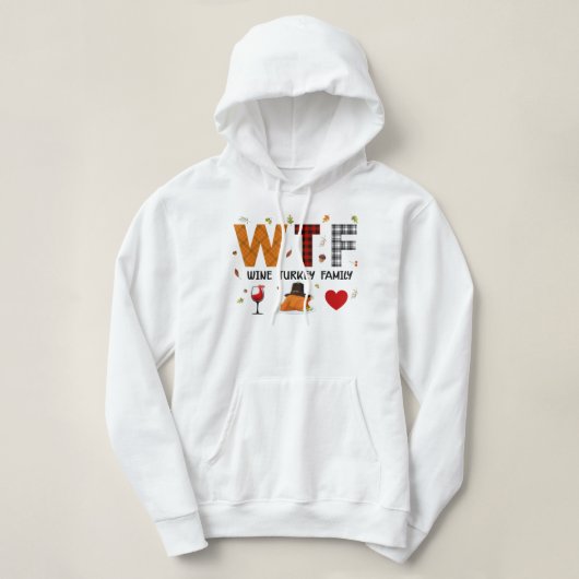 WTF Wine Turkey Family Pset Shirt Funny Thanksgiv (Design voorkant)