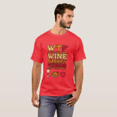 WTF Wineurkey Vrienden en familie Funnyhanksgif T-shirt (Voorkant volledig)