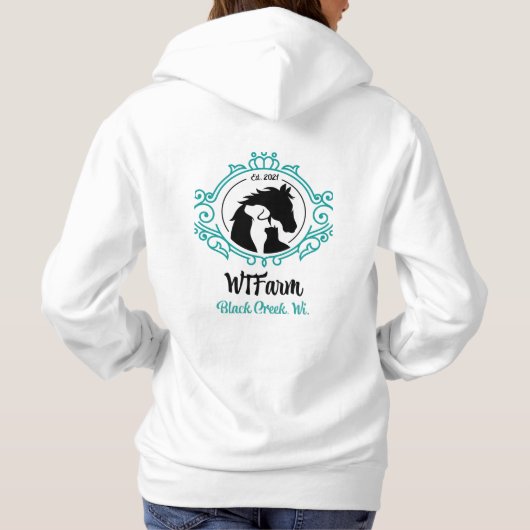WTFarm Dames hoodie printen voor en achter (Achterkant)