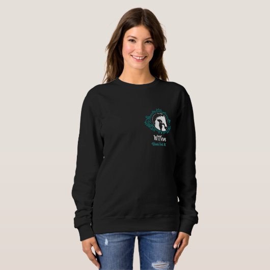 WTFarm Vrouwen zwart sweatshirt voor en achter (Voorkant volledig)