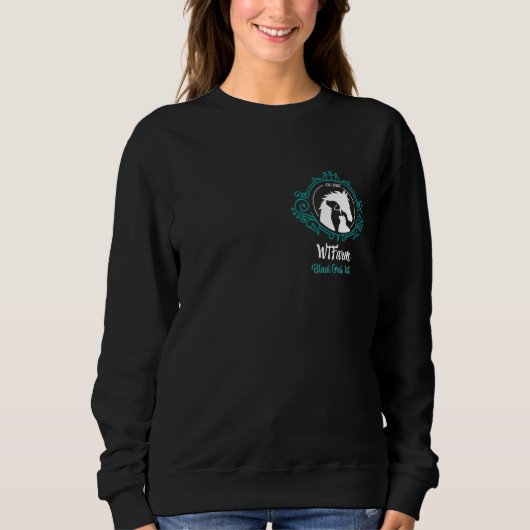 WTFarm Vrouwen zwart sweatshirt voor en achter (Voorkant)