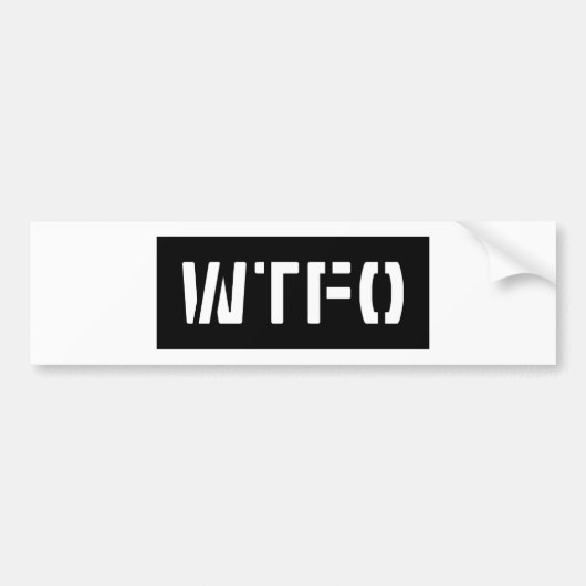 WTFO BUMPERSTICKER (Voorkant)