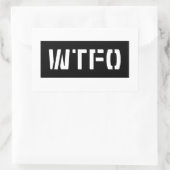 WTFO RECHTHOEKIGE STICKER (Tas)