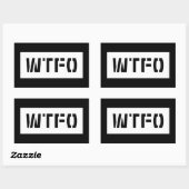 WTFO RECHTHOEKIGE STICKER (Vel)