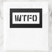 WTFO RECHTHOEKIGE STICKER (Tas)