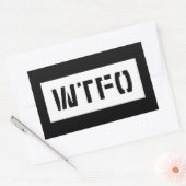 WTFO RECHTHOEKIGE STICKER (Envelop)