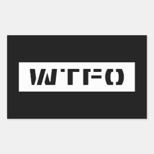WTFO RECHTHOEKIGE STICKER