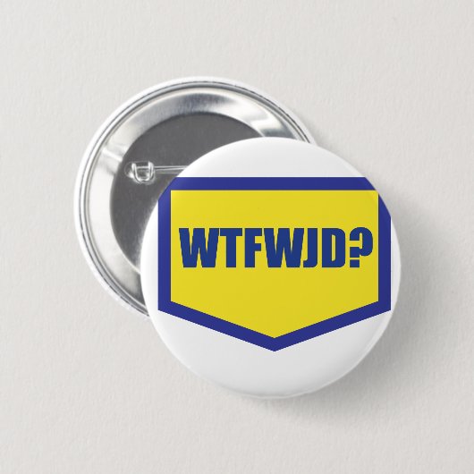 WTFWJD RONDE BUTTON 5,7 CM (Voorkant /achterkant)