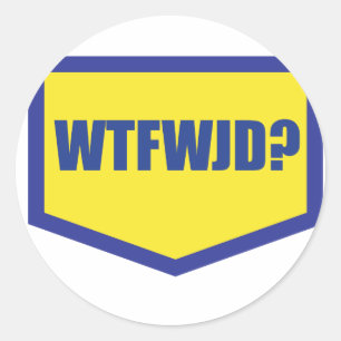 WTFWJD RONDE STICKER