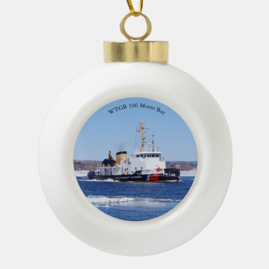 WTGB 106 Morro Bay Keramische Bal Ornament (Voorkant)