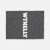 Wthelly What The Helly Funny Quote Fleece Deken (Voorkant (Horizontaal))