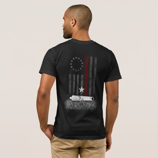 WTP BETSY ROSS THIN RED LINE AMERICAN FLAG T-SHIRT (Achterkant volledig)