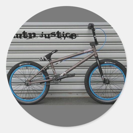 wtp_justice_10_grey, WTP-JUSTITIE Ronde Sticker (Voorkant)