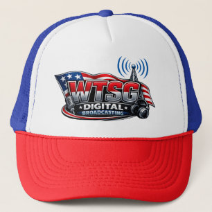 WTSG Digital Broadcasting Logo Trucker Hoed Pet