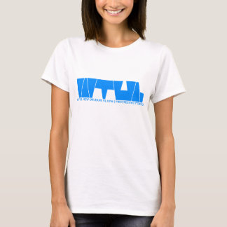 WTUL-radiostation Vrouwencirkel bovenaan T-shirt