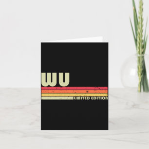 Wu-achternaam Funny Retro Vintage jaren 80 90 verj Kaart