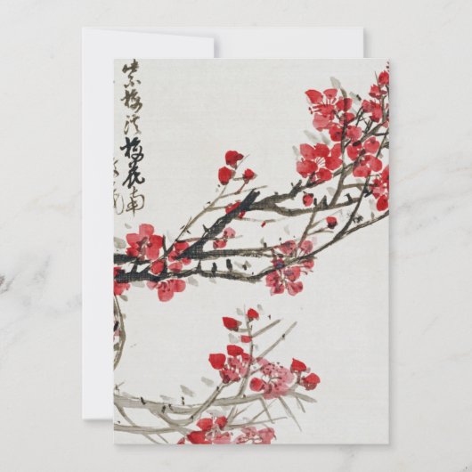 Wu Changshi - Plum Blossom Feestdagenkaart (Voorkant)