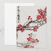 Wu Changshi - Plum Blossom Feestdagenkaart (Voorkant / Achterkant)