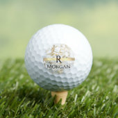 Wu & Gold Marble Gold Bar, DIY Black Name Monogram Golfballen (Insitu Shirt)