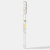 Wu & Gold Marble Gold Bar, DIY Black Name Monogram iPhone Hoesje (Rechterkant)