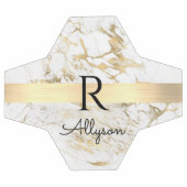 Wu & Gold Marble Gold Bar, DIY Black Name Monogram Voetbal (Enkel)