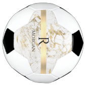 Wu & Gold Marble Gold Bar, DIY Black Name Monogram Voetbal (Gedraaid)
