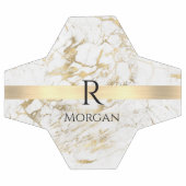 Wu & Gold Marble Gold Bar, DIY Black Name Monogram Voetbal (Enkel)