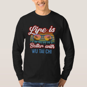Wu Tai Chi Antieke Zonsondergang Wu Tai Chi Instru T-shirt
