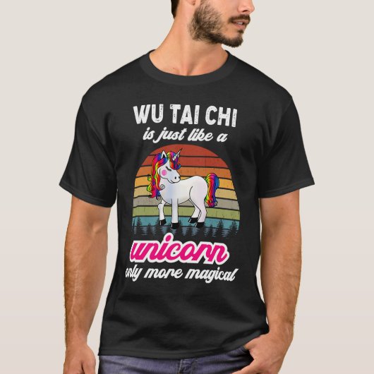 Wu Tai Chi Beginner Unicorn Sunset T-shirt (Voorkant)