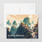 Wudang-berg China Briefkaart (Voorkant / Achterkant)