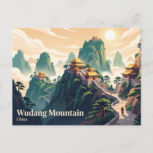 Wudang-berg China Briefkaart (Voorkant)