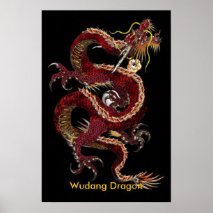 Wudang Dragon Poster - Gepersonaliseerd